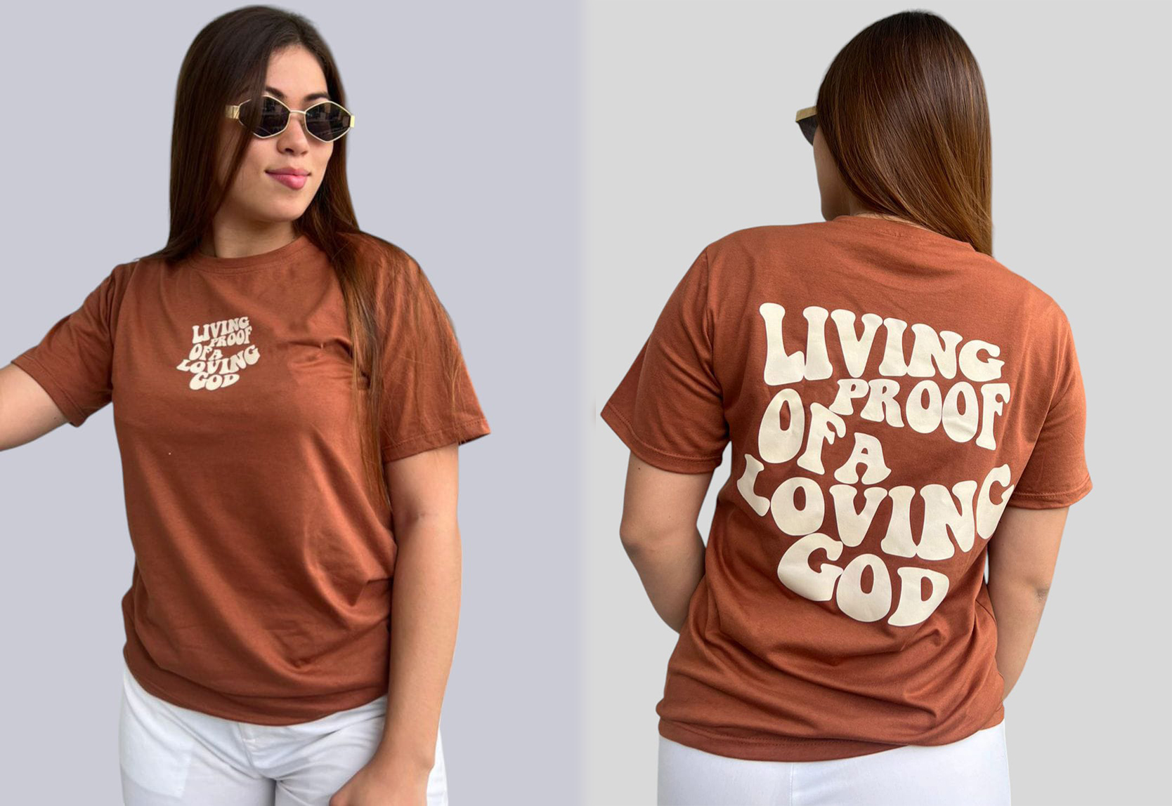 Camiseta Dama Living Proof Of A Loving God
