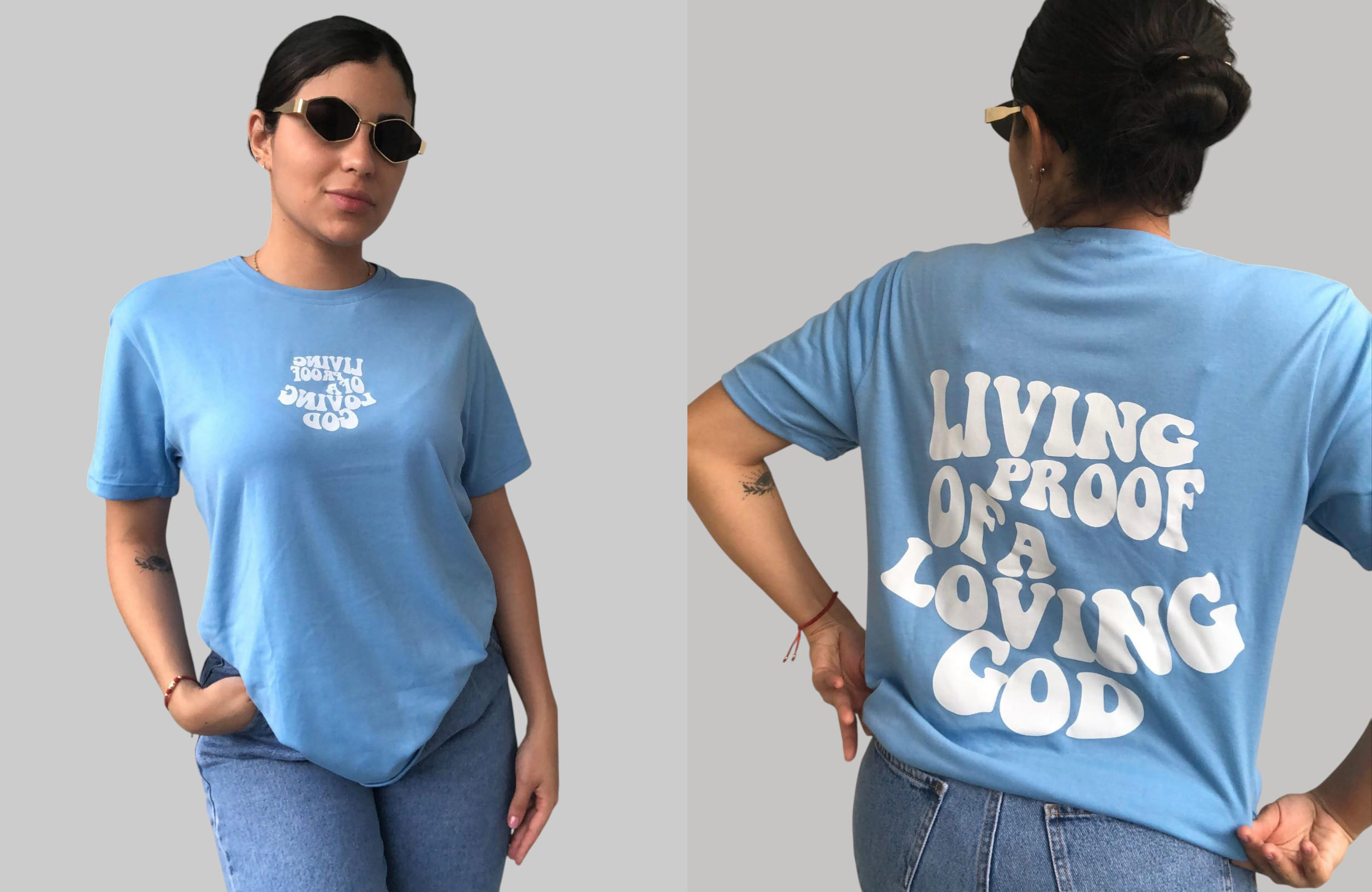 Camiseta Dama Living Proof Of A Loving God