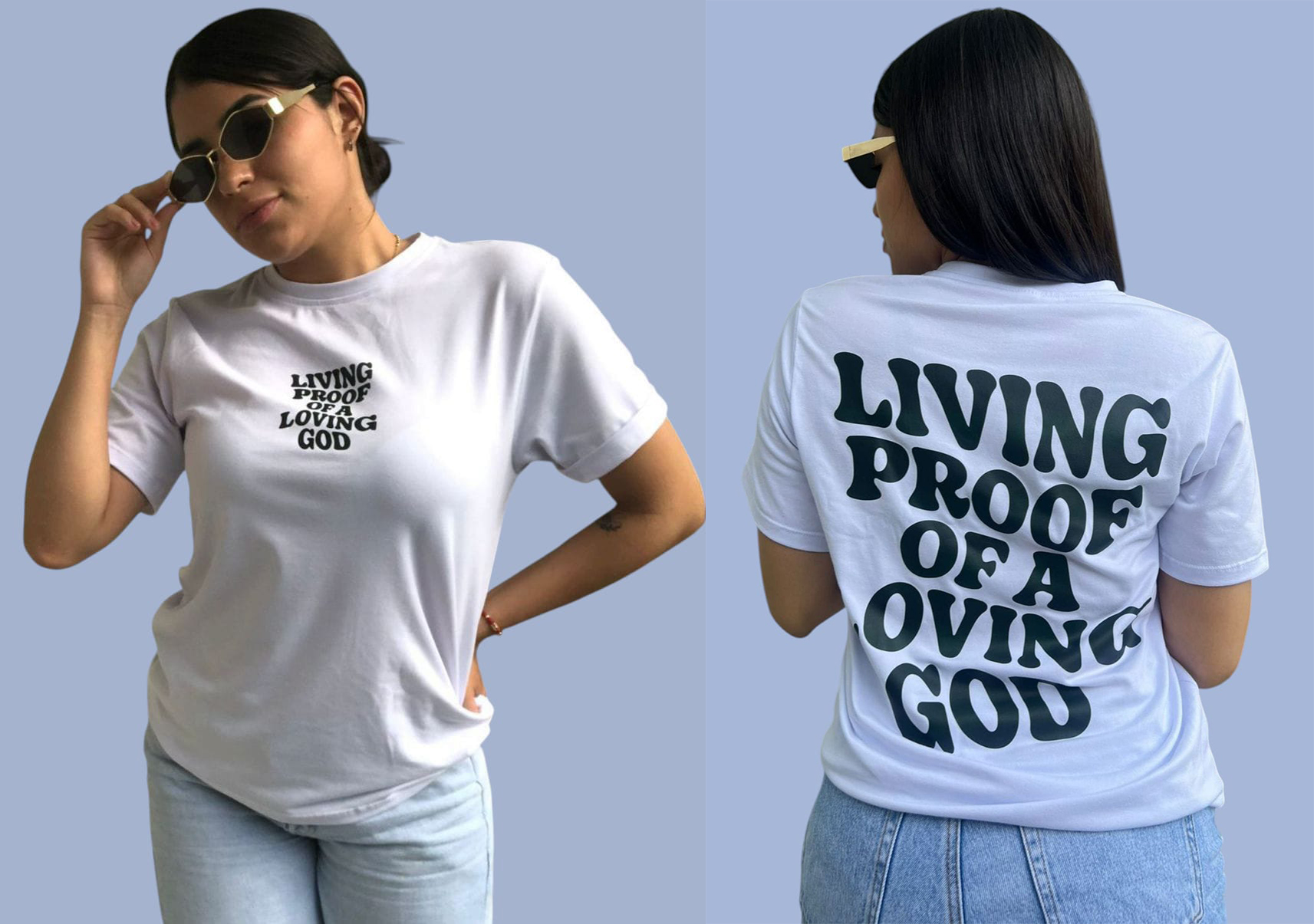 Camiseta Dama Living Proof Of A Loving God