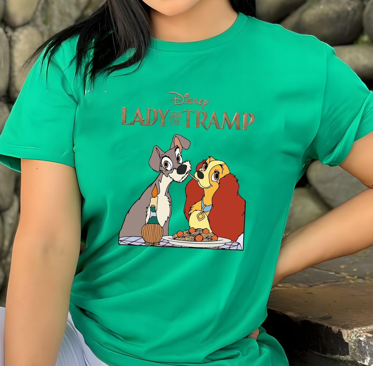 Camiseta Dama Lady and the Tramp - Imagen 2