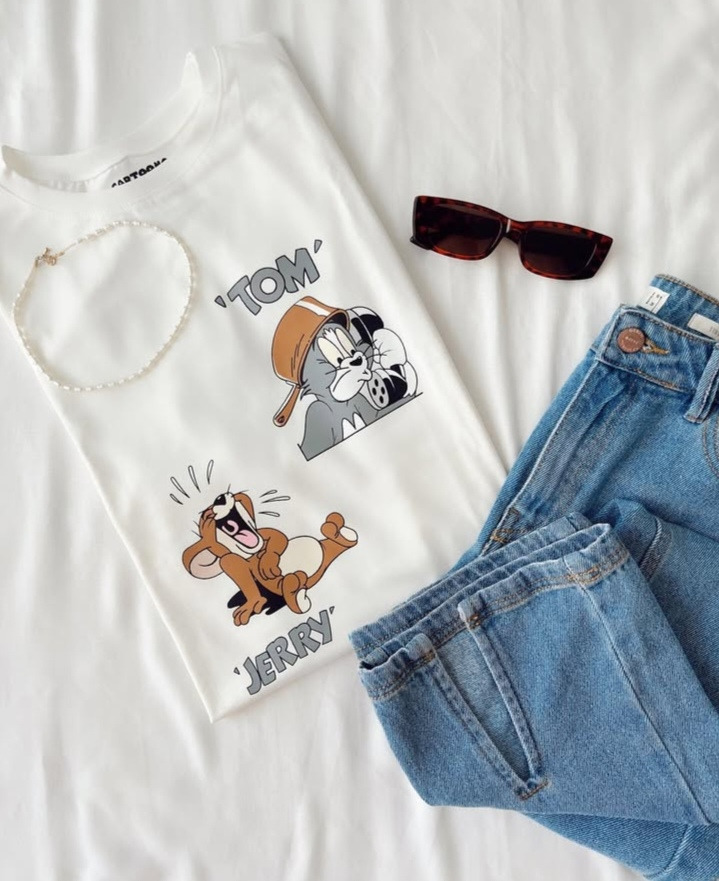 Camiseta Dama Tom y Jerry