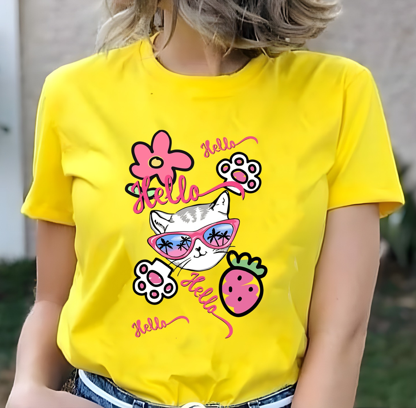 Camiseta Dama Hello - Imagen 2