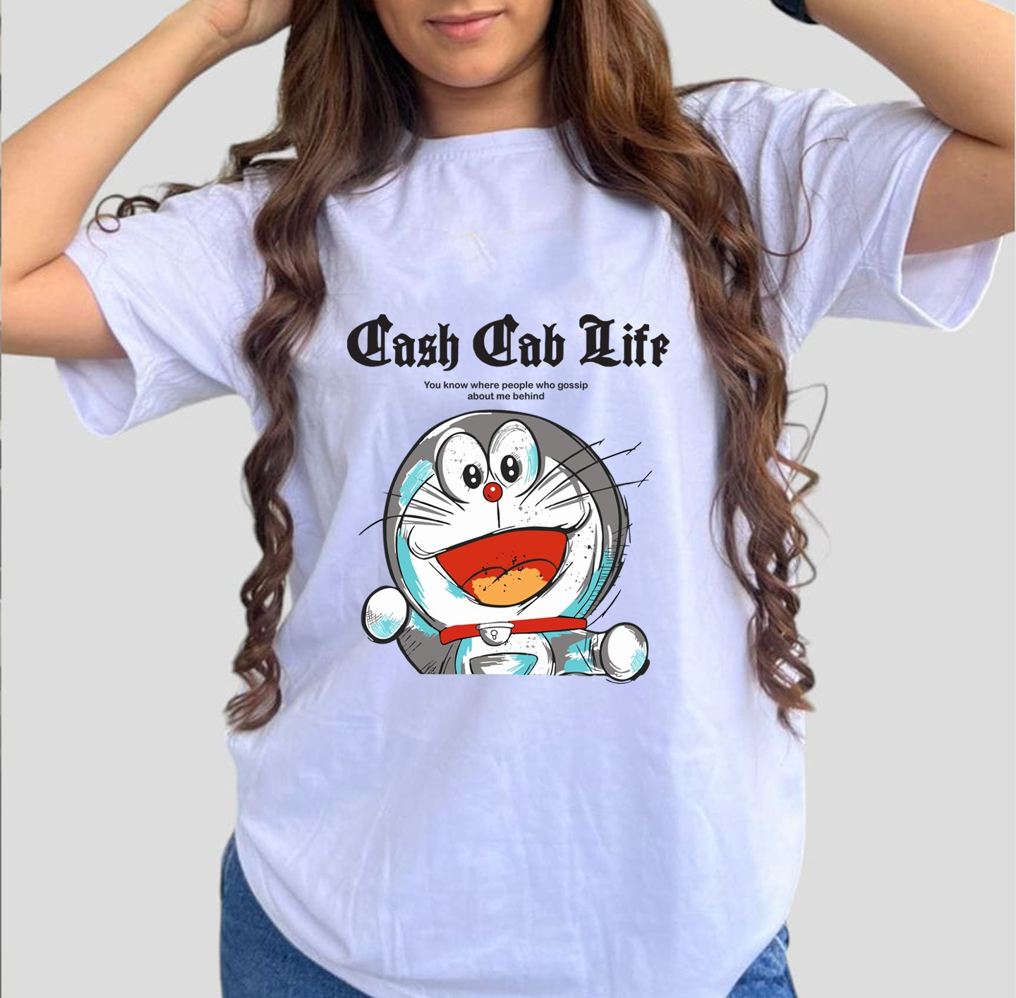 Camiseta Dama Doraemon Cash Cab Life - Imagen 3