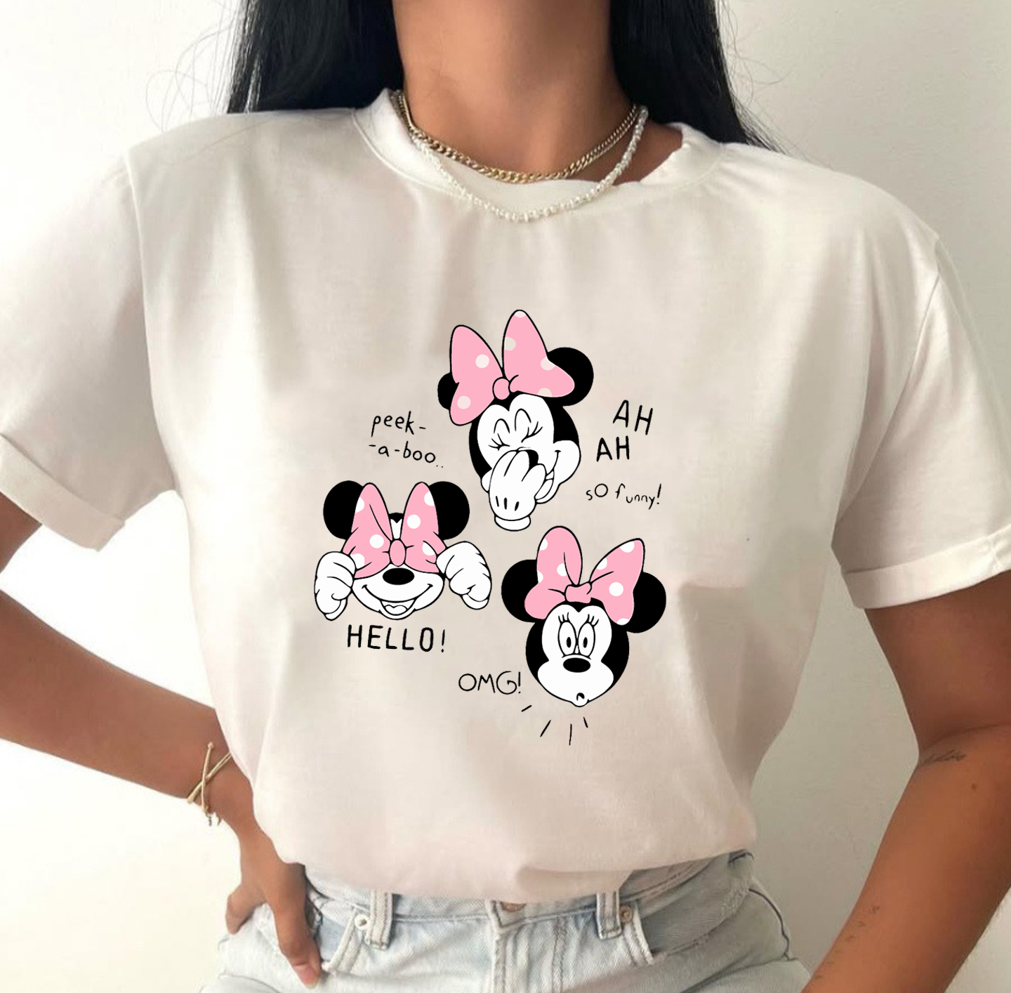 Camiseta Dama Minnie Hello - Imagen 3