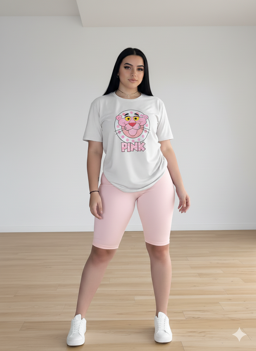 Conjunto Dama Con Licra Pink Panther