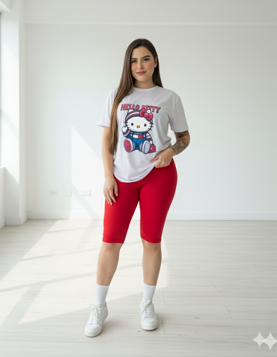 Conjunto Dama Con Licra Hello Kitty