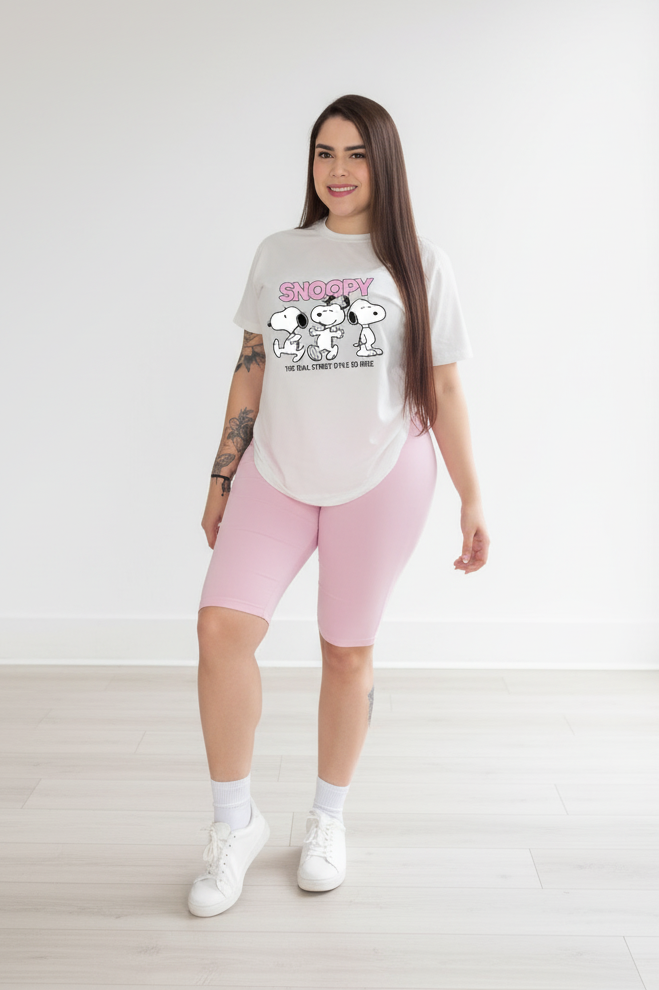 Conjunto Dama Con Licra Snoopy