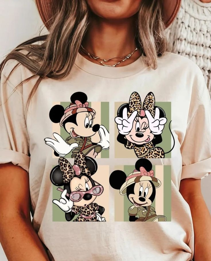 Camiseta Dama Minnie Mouse Safari