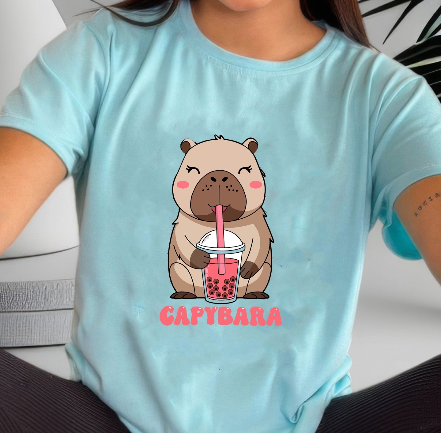 Camiseta Dama Capybara Bubble - Imagen 2