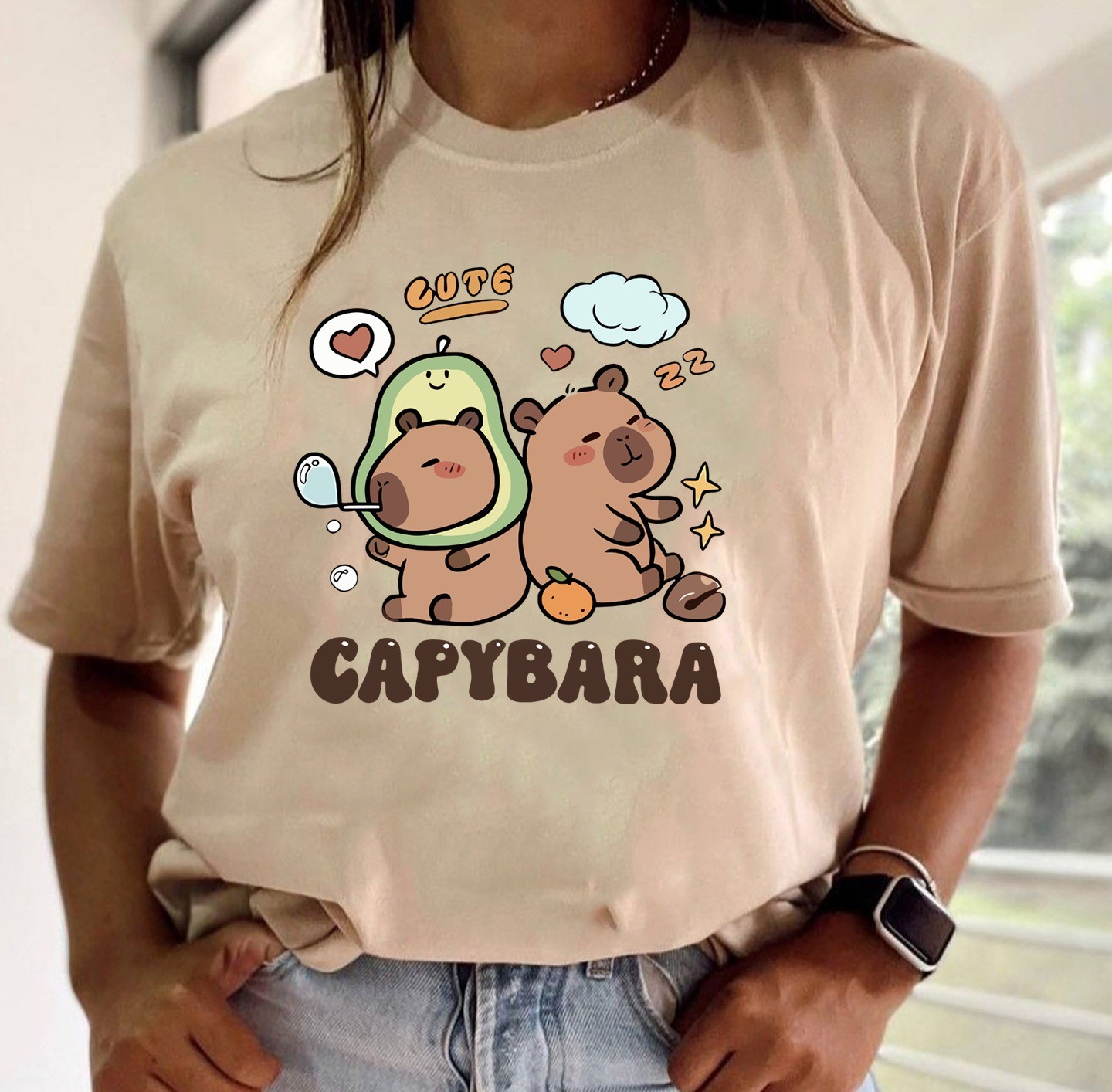 Camiseta Dama Capybara Cute - Imagen 4