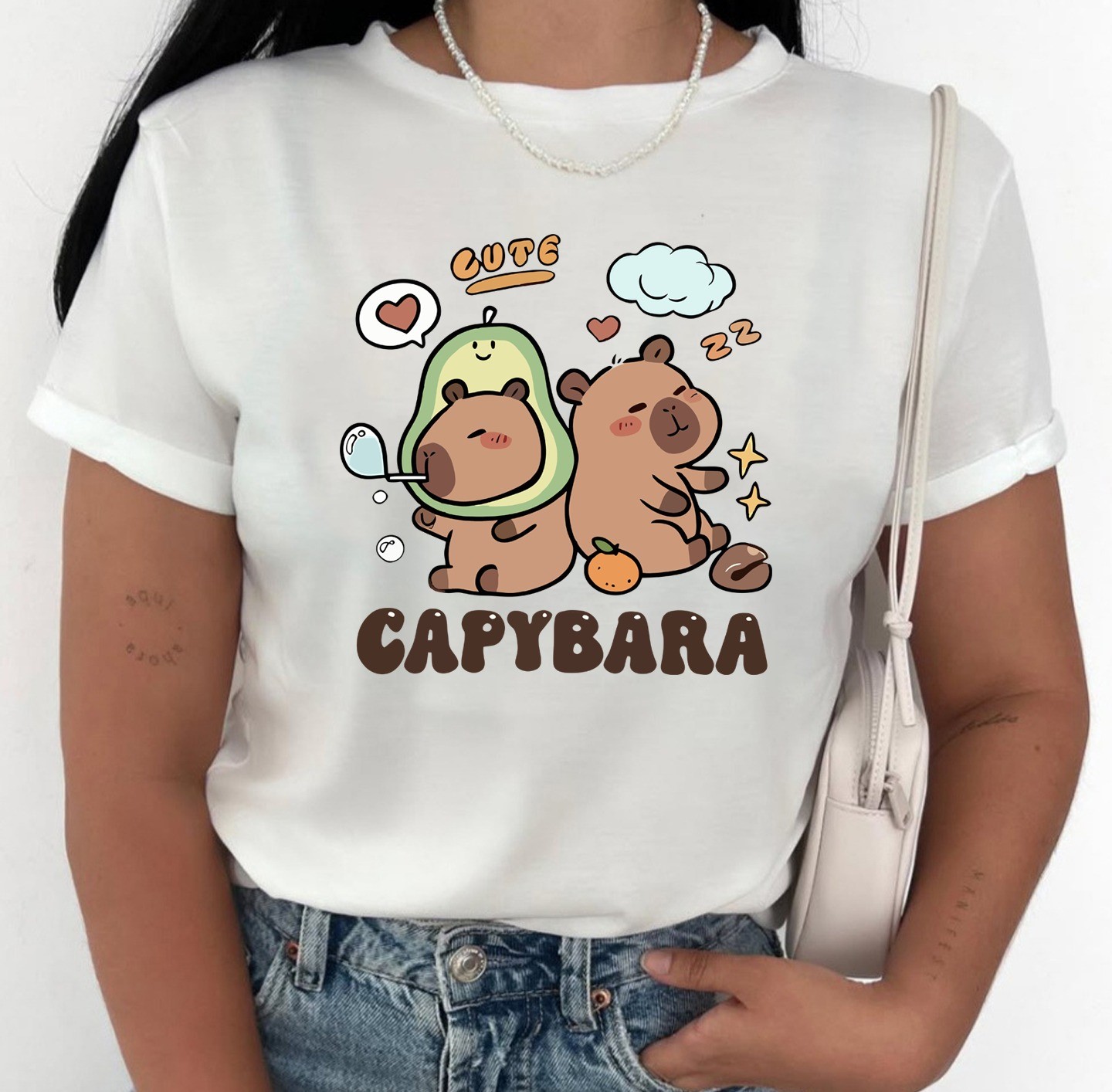 Camiseta Dama Capybara Cute - Imagen 3