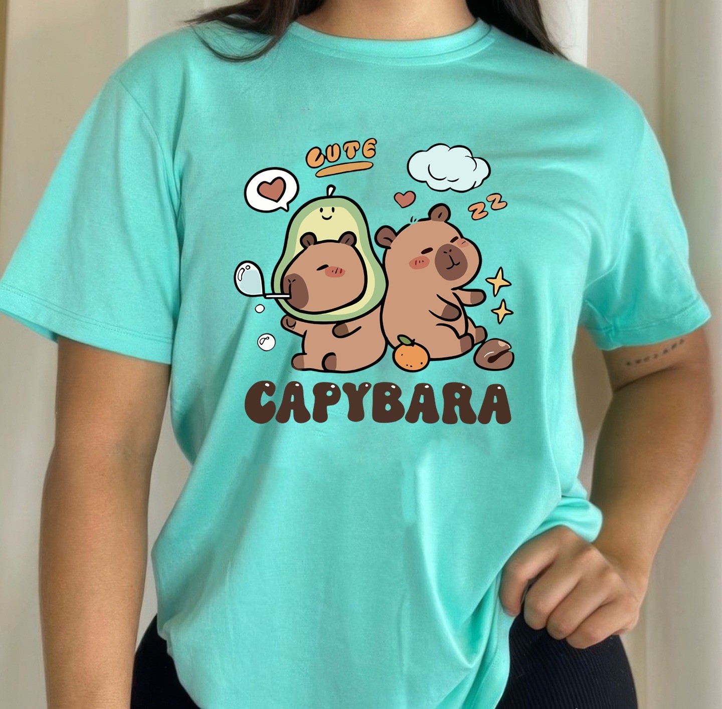 Camiseta Dama Capybara Cute - Imagen 2