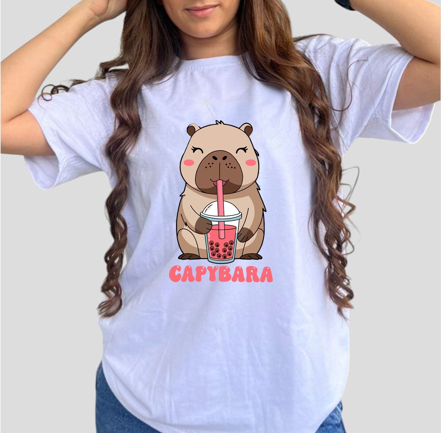 Camiseta Dama Capybara Bubble - Imagen 4