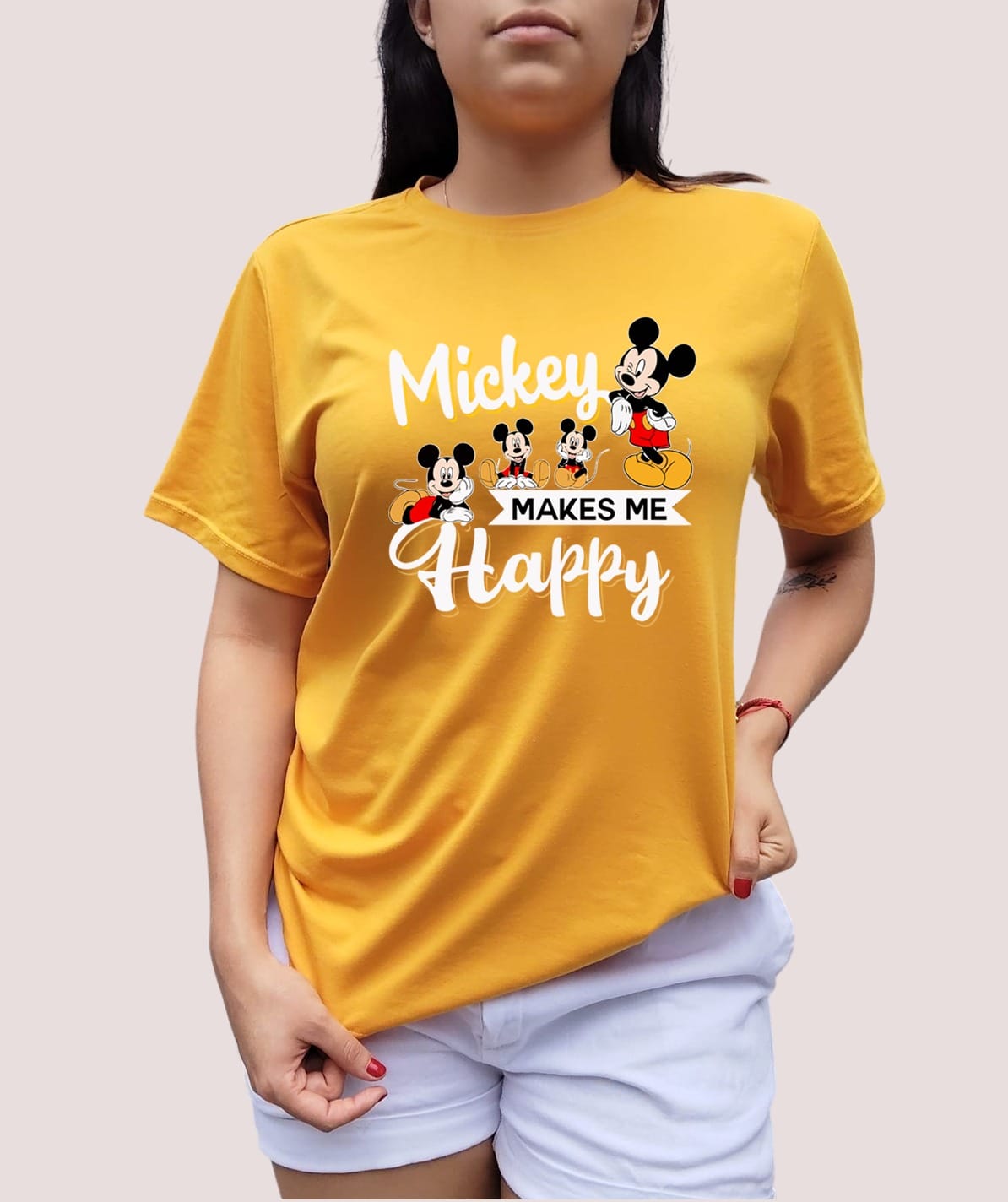 Camiseta Dama Mickey Makes Me Happy