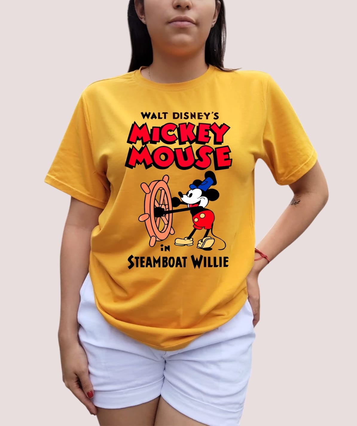 Camiseta Dama Mickey Mouse Steamboat Willie - Imagen 4