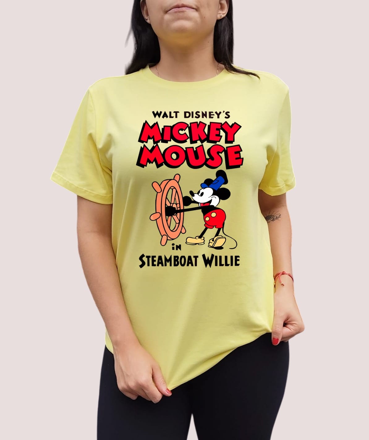 Camiseta Dama Mickey Mouse Steamboat Willie - Imagen 3