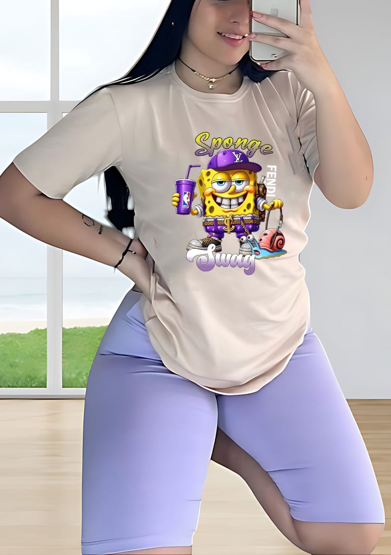 Conjunto Dama Con Licra Sponge Swag