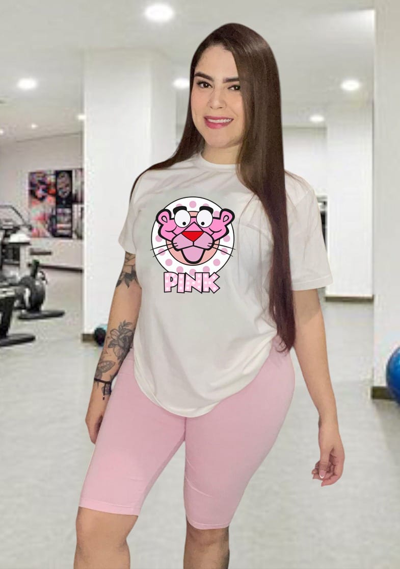 Conjunto Dama Con Licra Pink