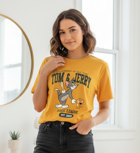 Camiseta Dama Tom & Jerry Peace League