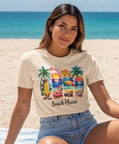 Camiseta Playera Dama Beach Please