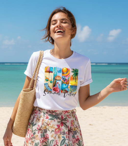 Camiseta Playera Dama Summer Vibes - Imagen 2