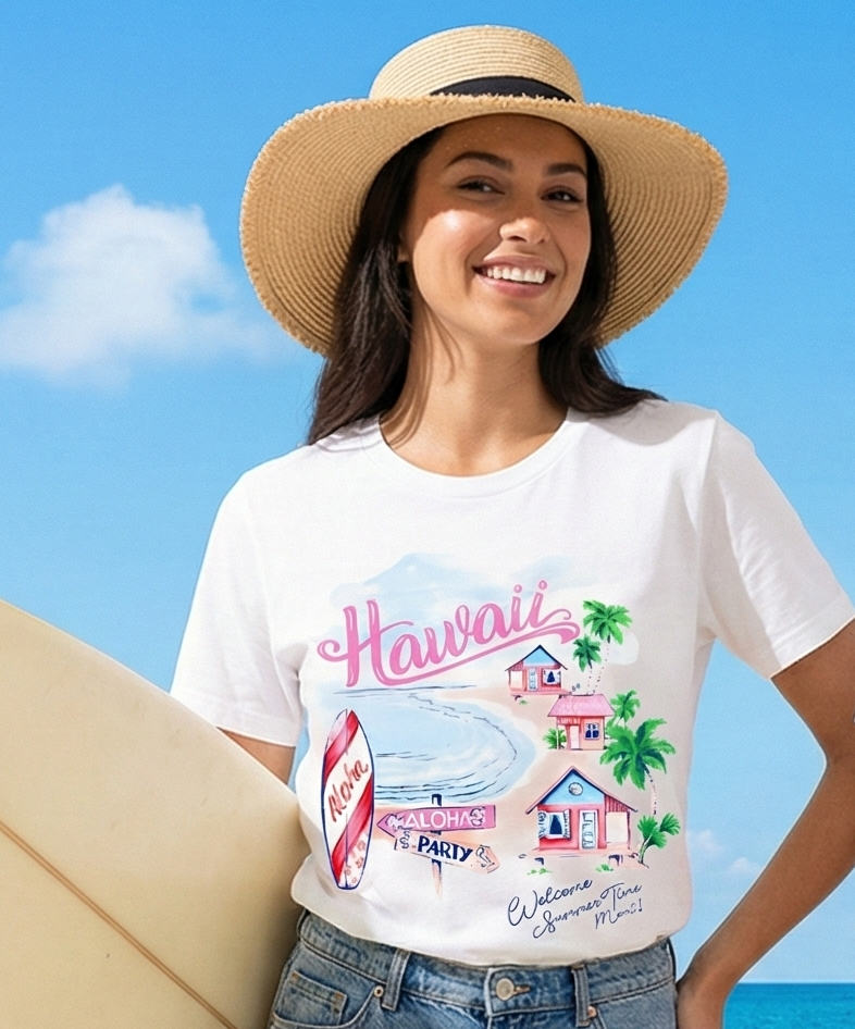 Camiseta Playera Dama Hawaii