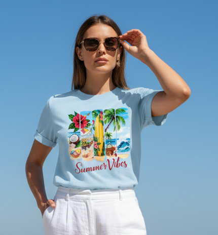 Camiseta Playera Dama Summer Vibes